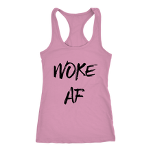 Load image into Gallery viewer, Women's Woke AF T Shirt - Black Text