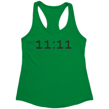 Load image into Gallery viewer, 1111_Tank_Top_-_Black_Text_for_Women_-__Kelly_Green_Mockup.png_15370261