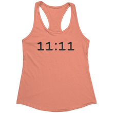 Load image into Gallery viewer, 1111_Tank_Top_-_Black_Text_for_Women_-__Light_Orange_Mockup.png_15370262