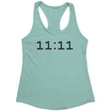 Load image into Gallery viewer, 1111_Tank_Top_-_Black_Text_for_Women_-__Mint_Mockup.png_15370265