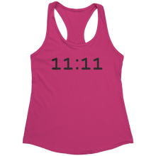 Load image into Gallery viewer, 1111_Tank_Top_-_Black_Text_for_Women_-__Raspberry_Mockup.png_15370266