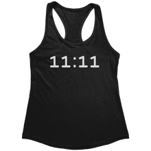 Load image into Gallery viewer, 1111_Tank_Top_-_White_Text_for_Women_-__Black_Mockup.png_15370270