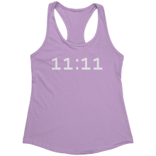 Load image into Gallery viewer, 1111_Tank_Top_-_White_Text_for_Women_-__Lilac_Mockup.png_15370274