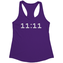 Load image into Gallery viewer, 1111_Tank_Top_-_White_Text_for_Women_-__Purple_Rush_Mockup.png_15370277