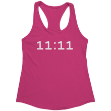 Load image into Gallery viewer, 1111_Tank_Top_-_White_Text_for_Women_-__Raspberry_Mockup.png_15370278