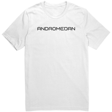 Load image into Gallery viewer, Andromedan_T-Shirt_-_Black_Text_for_Men__White_Mockup.png_15367568