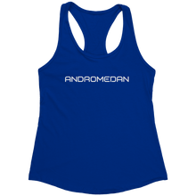 Load image into Gallery viewer, Andromedan_Tank_Top_-_White_Text_for_Wom_Royal_Mockup.png_15370222