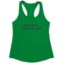 Load image into Gallery viewer, Astral_Traveler_Tank_Top_-_Black_Text_fo_Kelly_Green_Mockup.png_15367836