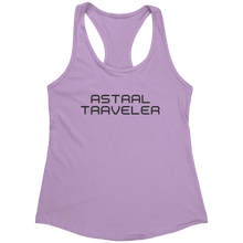 Load image into Gallery viewer, Astral_Traveler_Tank_Top_-_Black_Text_fo_Lilac_Mockup.png_15367838