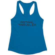 Load image into Gallery viewer, Astral_Traveler_Tank_Top_-_Black_Text_fo_Turquoise_Mockup.png_15367843
