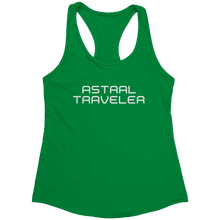 Load image into Gallery viewer, Astral_Traveler_Tank_Top_-_White_Text_fo_Kelly_Green_Mockup.png_15367865