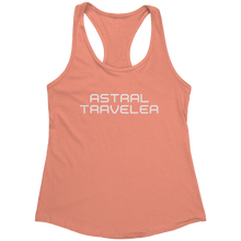 Load image into Gallery viewer, Astral_Traveler_Tank_Top_-_White_Text_fo_Light_Orange_Mockup.png_15367866