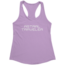 Load image into Gallery viewer, Astral_Traveler_Tank_Top_-_White_Text_fo_Lilac_Mockup.png_15367867
