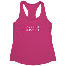Load image into Gallery viewer, Astral_Traveler_Tank_Top_-_White_Text_fo_Raspberry_Mockup.png_15367871