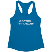 Load image into Gallery viewer, Astral_Traveler_Tank_Top_-_White_Text_fo_Turquoise_Mockup.png_15367874