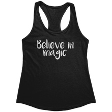 Load image into Gallery viewer, Believe_in_Magic_Tank_Top_-_Black_Text_f_Black_Mockup.png_15370627