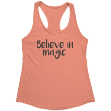 Load image into Gallery viewer, Believe_in_Magic_Tank_Top_-_Black_Text_f_Light_Orange_Mockup.png_15370600