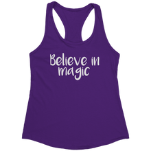Load image into Gallery viewer, Believe_in_Magic_Tank_Top_-_Black_Text_f_Purple_Rush_Mockup.png_15370634