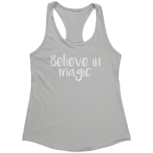 Load image into Gallery viewer, Believe_in_Magic_Tank_Top_-_Black_Text_f_Silver_Mockup.png_15370637