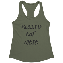 Load image into Gallery viewer, Blissed_Out_Tank_Top_-_Black_Text_for_Wo_Military_Green_Mockup.png_15367924