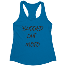 Load image into Gallery viewer, Blissed_Out_Tank_Top_-_Black_Text_for_Wo_Turquoise_Mockup.png_15367928