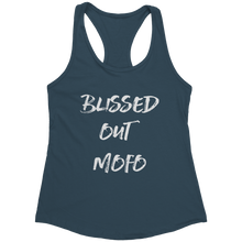 Load image into Gallery viewer, Blissed_Out_Tank_Top_-_White_Text_for_Wo_Indigo_Mockup.png_15367934