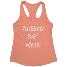 Load image into Gallery viewer, Blissed_Out_Tank_Top_-_White_Text_for_Wo_Light_Orange_Mockup.png_15367936