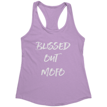 Load image into Gallery viewer, Blissed_Out_Tank_Top_-_White_Text_for_Wo_Lilac_Mockup.png_15367937