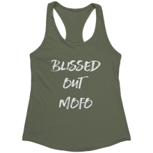 Load image into Gallery viewer, Blissed_Out_Tank_Top_-_White_Text_for_Wo_Military_Green_Mockup.png_15367938