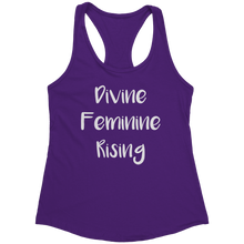 Load image into Gallery viewer, Divine_Feminine_Rising_Tank_Top_-_White__Purple_Rush_Mockup.png_15370736