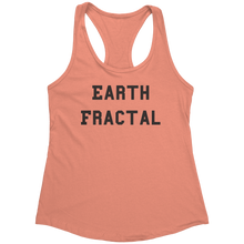 Load image into Gallery viewer, Earth_Fractal_Tank_Top_-_Black_Text_for__Light_Orange_Mockup.png_15368011
