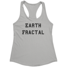 Load image into Gallery viewer, Earth_Fractal_Tank_Top_-_Black_Text_for__Silver_Mockup.png_15368016