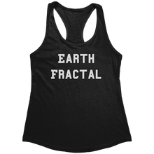 Load image into Gallery viewer, Earth_Fractal_Tank_Top_-_White_Text_for__Black_Mockup.png_15368027