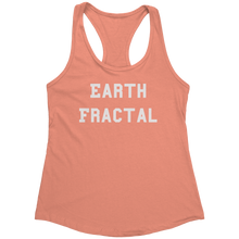 Load image into Gallery viewer, Earth_Fractal_Tank_Top_-_White_Text_for__Light_Orange_Mockup.png_15368030