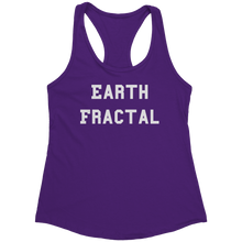Load image into Gallery viewer, Earth_Fractal_Tank_Top_-_White_Text_for__Purple_Rush_Mockup.png_15368034