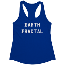 Load image into Gallery viewer, Earth_Fractal_Tank_Top_-_White_Text_for__Royal_Mockup.png_15368036