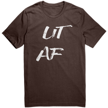 Load image into Gallery viewer, Etsy_and_Shopify_-_Mens-Lit_AF_-_White_T_Brown_Mockup.png_15624632