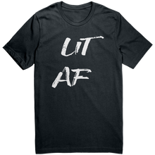 Load image into Gallery viewer, Etsy_and_Shopify_-_Mens-Lit_AF_-_White_T_Dark_Grey_Mockup.png_15624633