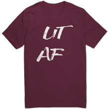 Load image into Gallery viewer, Etsy_and_Shopify_-_Mens-Lit_AF_-_White_T_Maroon_Mockup.png_15624634
