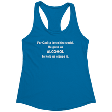 Load image into Gallery viewer, For_God_So_Loved_the_World_Tank_Top_-_Wh_Turquoise_Mockup.png_15368158