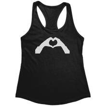 Load image into Gallery viewer, Heart-Shaped_Hand_Tank_Top_-_White_Text__Black_Mockup.png_15368202