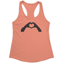 Load image into Gallery viewer, Heart-Shaped_Hands_Tank_Top_-_Black_Prin_Light_Orange_Mockup.png_15368175