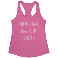 Load image into Gallery viewer, Lover_Not_a_Fighter_T-Shirt_-_White_Text_Hot_Pink_Mockup.png_15369373