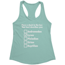 Load image into Gallery viewer, Lyran_Check_the_Box_-_White_Text_for_Wom_Mint_Mockup.png_15370469