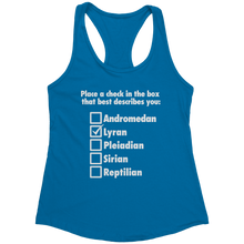 Load image into Gallery viewer, Lyran_Check_the_Box_-_White_Text_for_Wom_Turquoise_Mockup.png_15370474