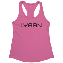 Load image into Gallery viewer, Lyran_Tank_Top_-_Black_Text_for_Women_-__Hot_Pink_Mockup.png_15369914