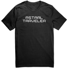 Load image into Gallery viewer, Mens_Astral_Traveler_T-Shirt_White_Text_Black_Mockup.png_15364460