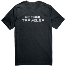 Load image into Gallery viewer, Mens_Astral_Traveler_T-Shirt_White_Text_Dark_Grey_Mockup.png_15364462