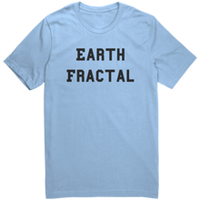 Load image into Gallery viewer, Mens_Earth_Fractal_T-Shirt_White_Text_-_Baby_Blue_Mockup.png_15364506