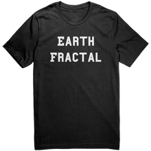 Load image into Gallery viewer, Mens_Earth_Fractal_T-Shirt_White_Text_-_Black_Mockup.png_15364515